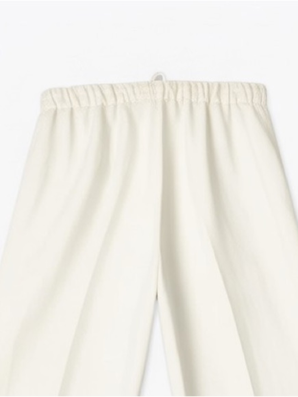 St. Tropez 100% Linen White Pull-On Elastic Waist Wide Leg Pants Size Small - Picture 5 of 7